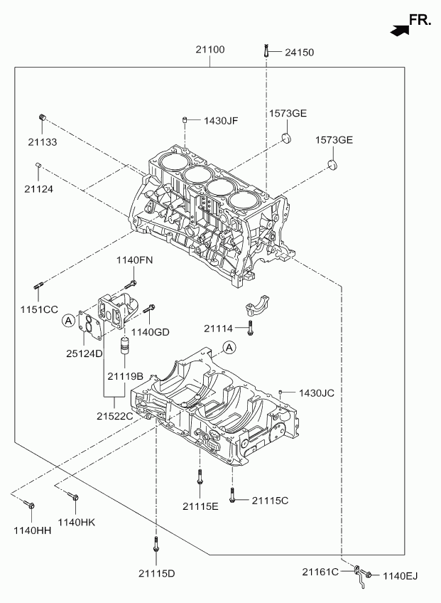 Блок цилиндров в сборе для Киа Соренто 2009-2012