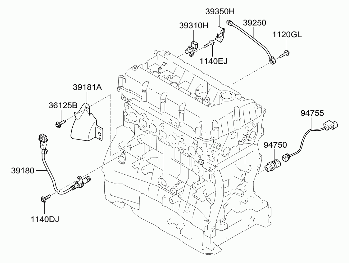 Датчик положения распредвала для Киа Соренто 2009-2012