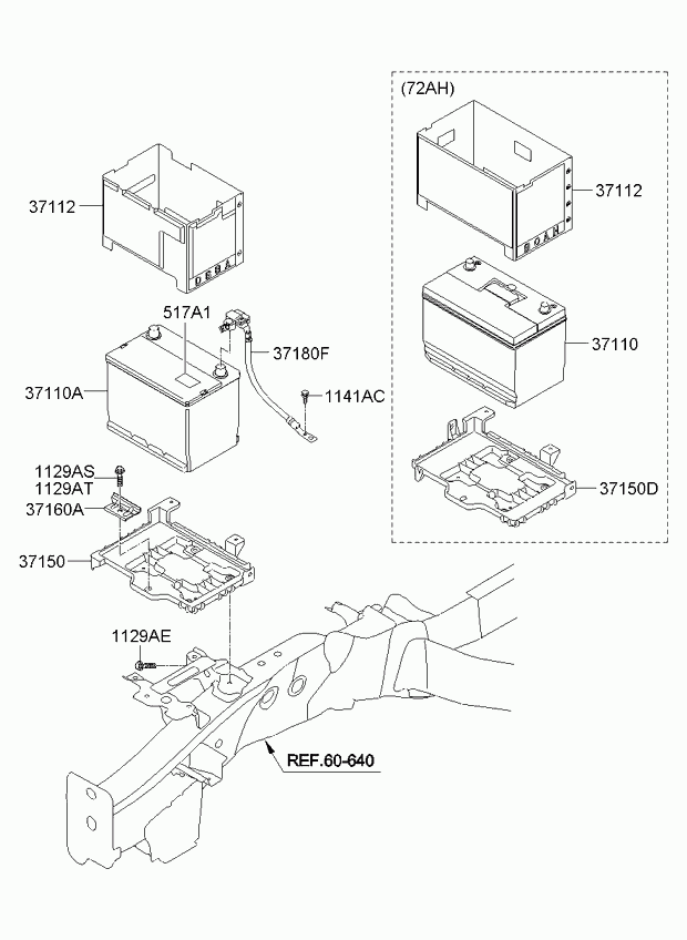 Аккумулятор для Киа Соренто 2009-2012