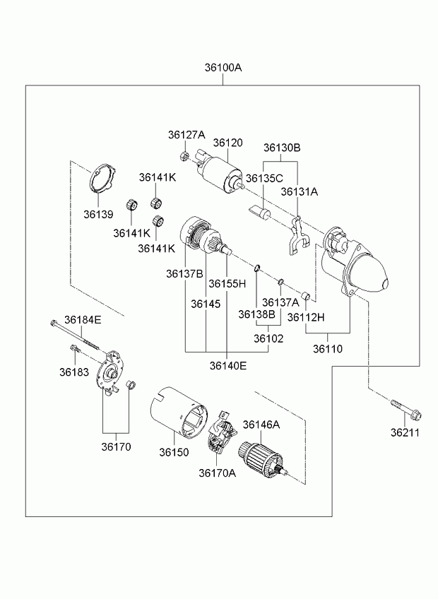 Стартер в сборе для Киа Соренто 2009-2012