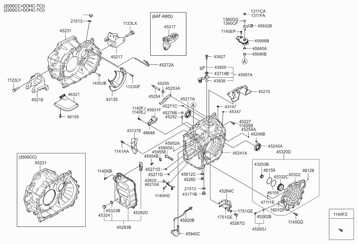 Корпус АКПП для Киа Соренто 2009-2012