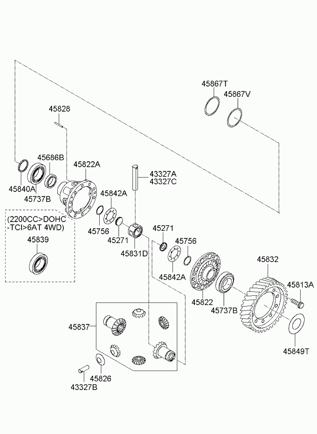 Корпус дифференциала для Киа Соренто 2009-2012