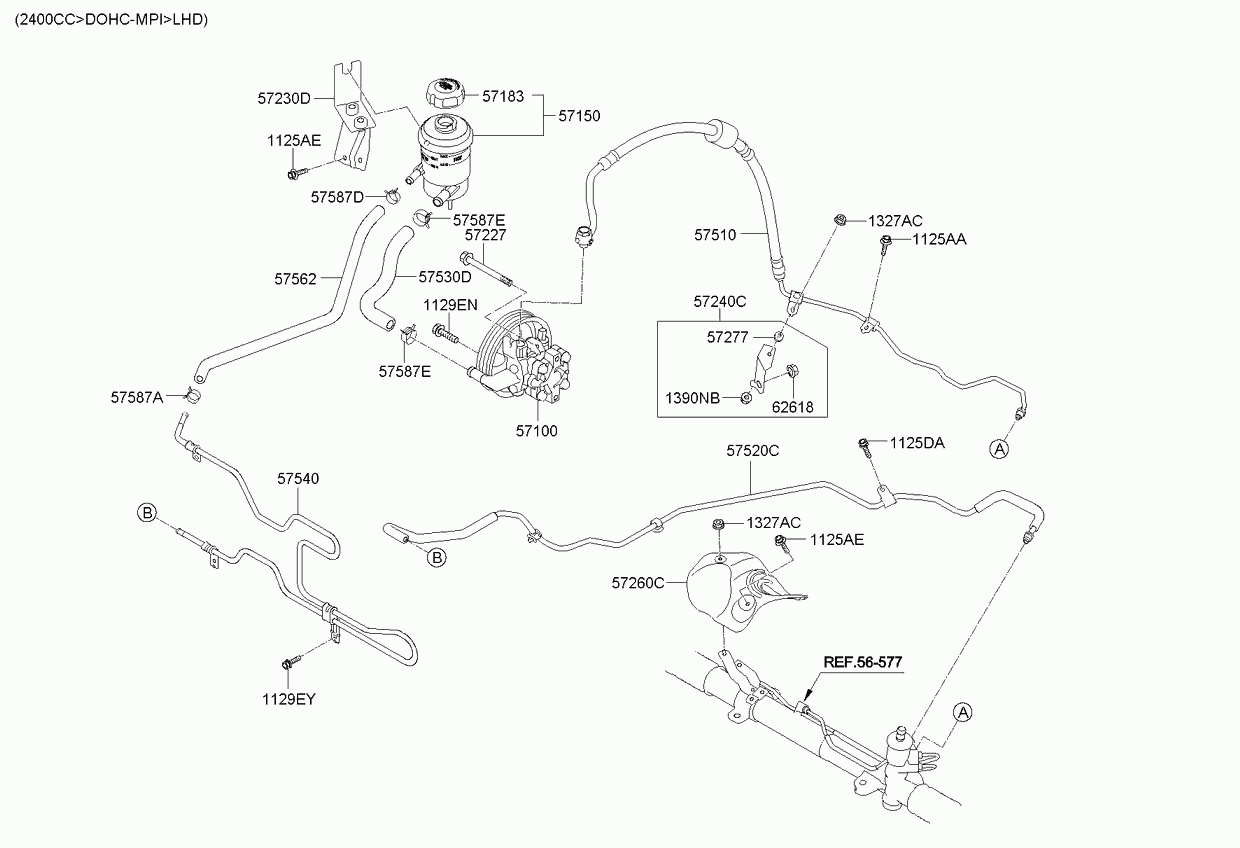 Насос ГУР для Киа Соренто 2009-2012