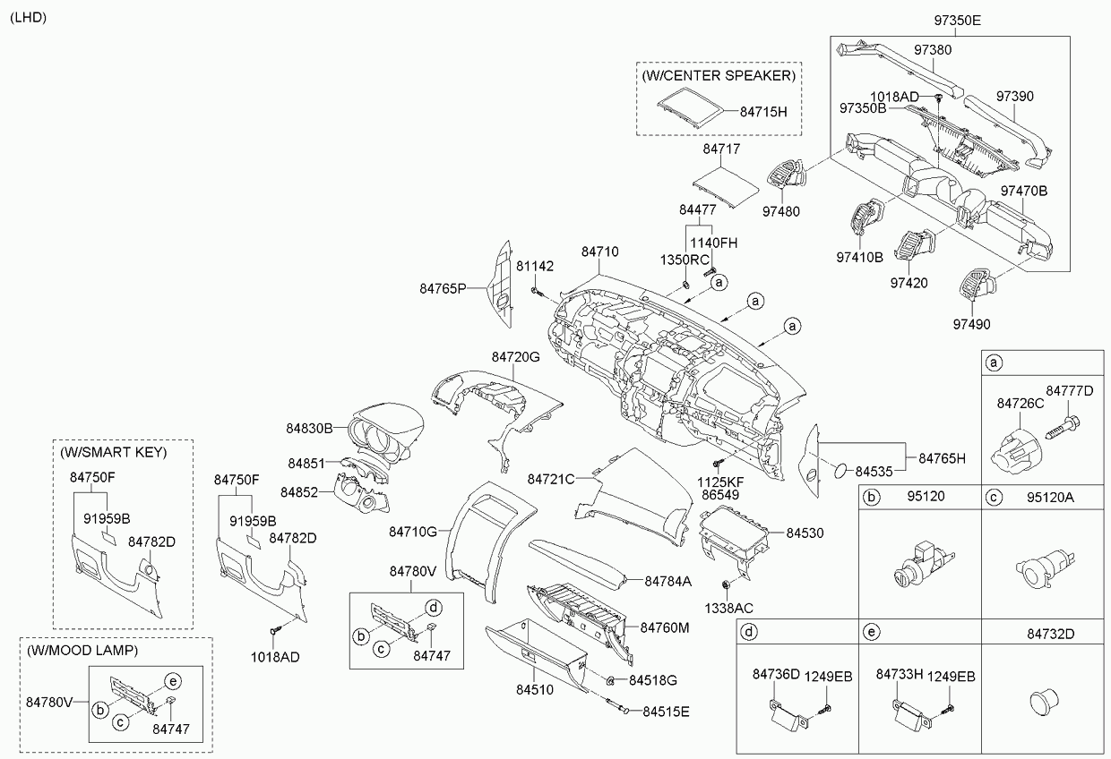 Подушка безопасности пассажира для Киа Соренто 2009-2012