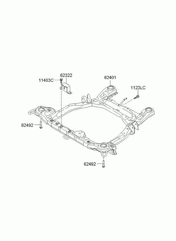 Подрамник передний, балка для Киа Соренто 2009-2012