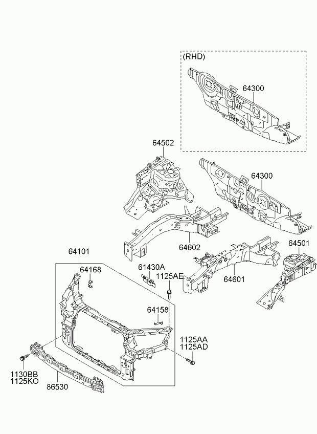 Панель передняя, телевизор для Киа Соренто 2009-2012