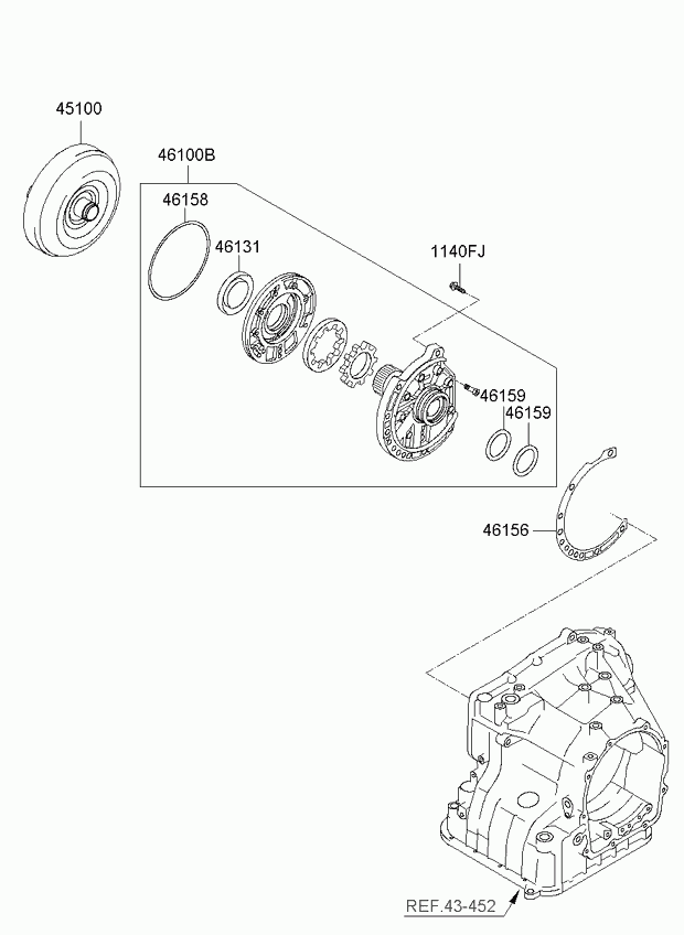 Гидротрансформатор для Киа Церато 2006-2009