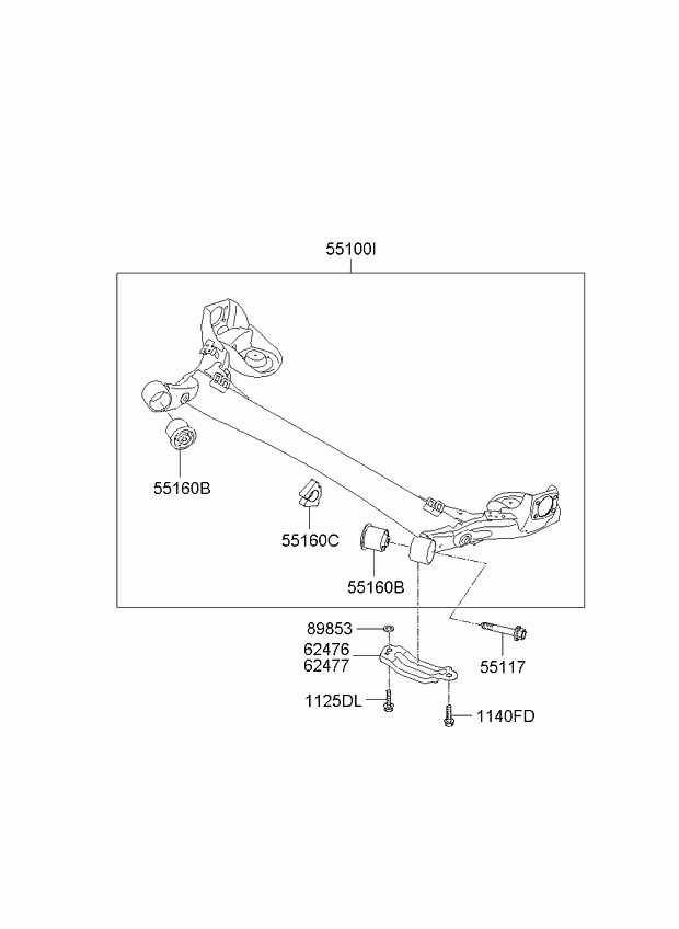 Стабилизатор задний для Киа Церато 2006-2009