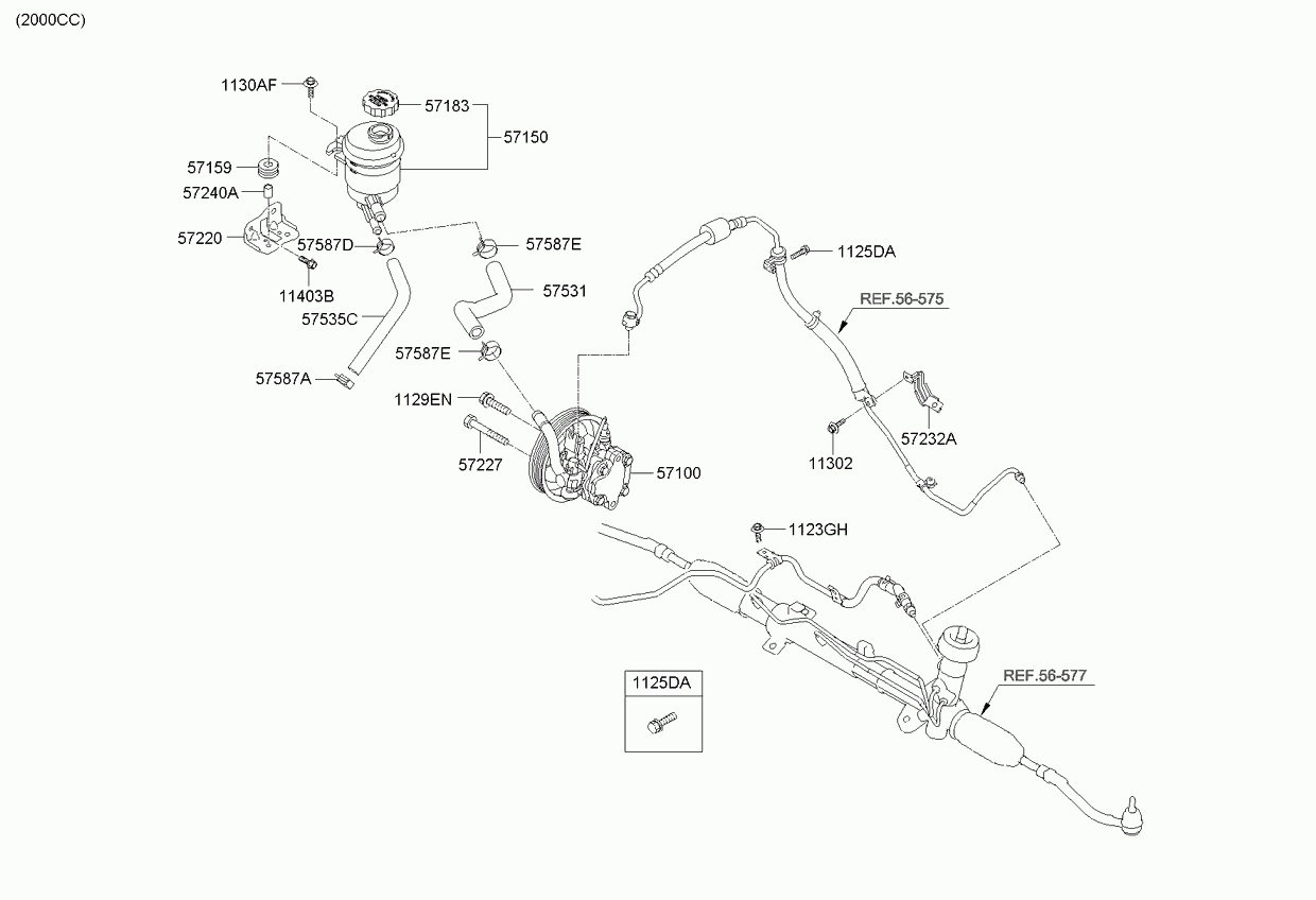 Насос ГУР для Киа Церато 2006-2009