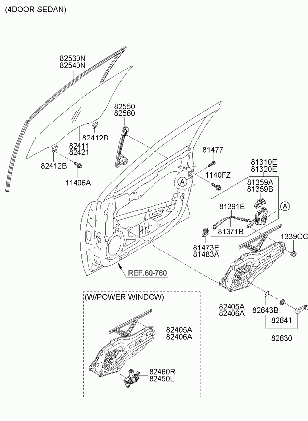 Мотор стеклоподъемника переднего левого для Киа Церато 2006-2009