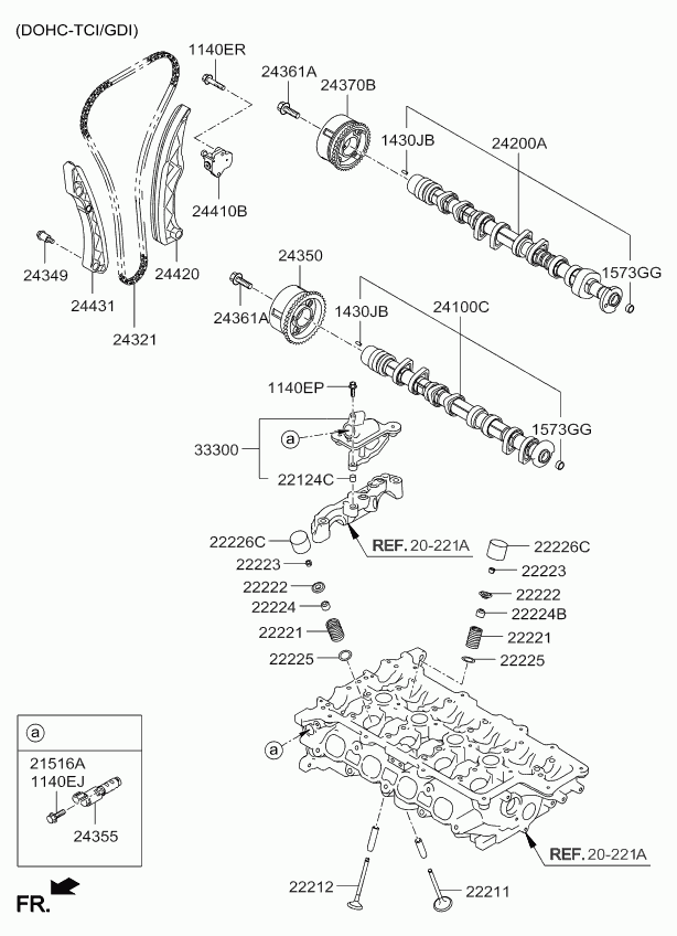 Шестерня выпускного распредвала  для Киа Церато 2008-2013