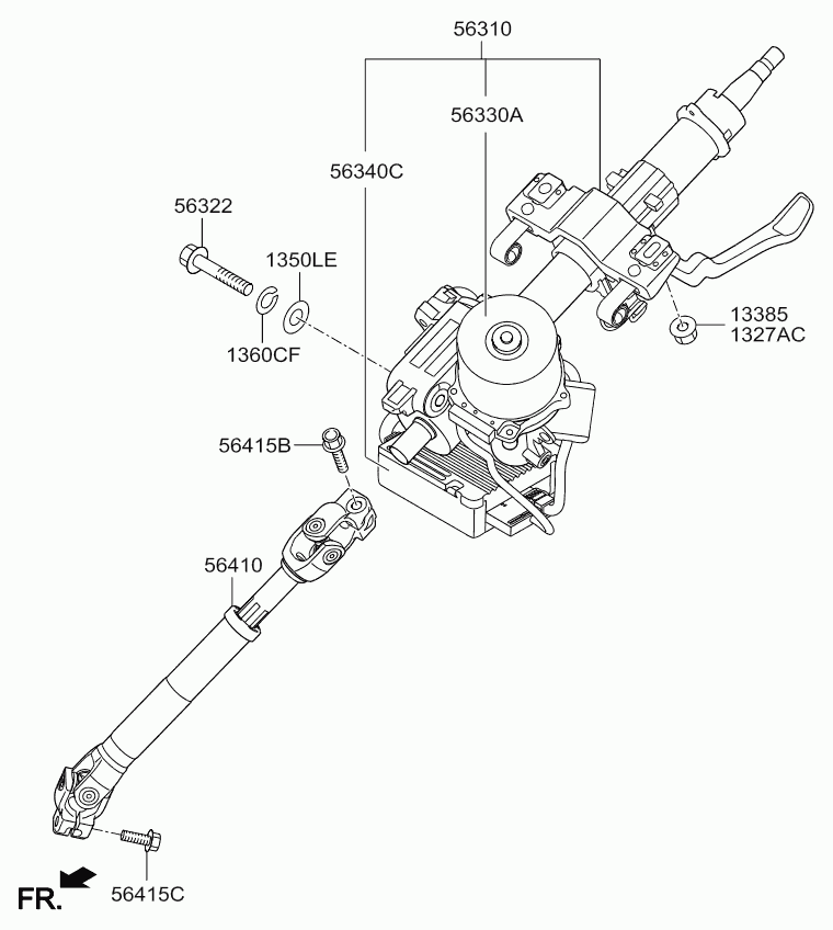 Рулевой вал для Киа Церато 2008-2013