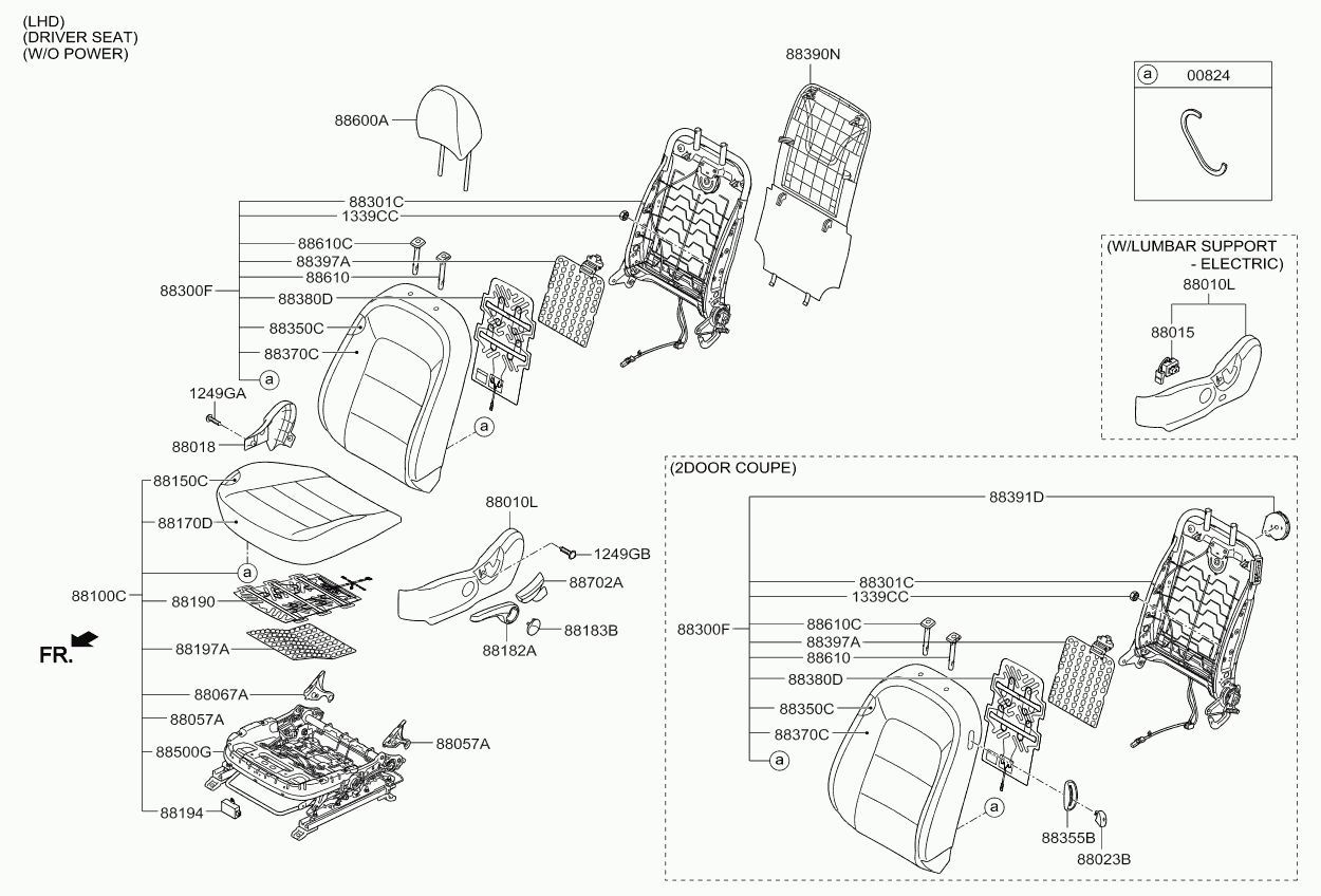 Подушка сиденья водителя для Киа Церато 2008-2013