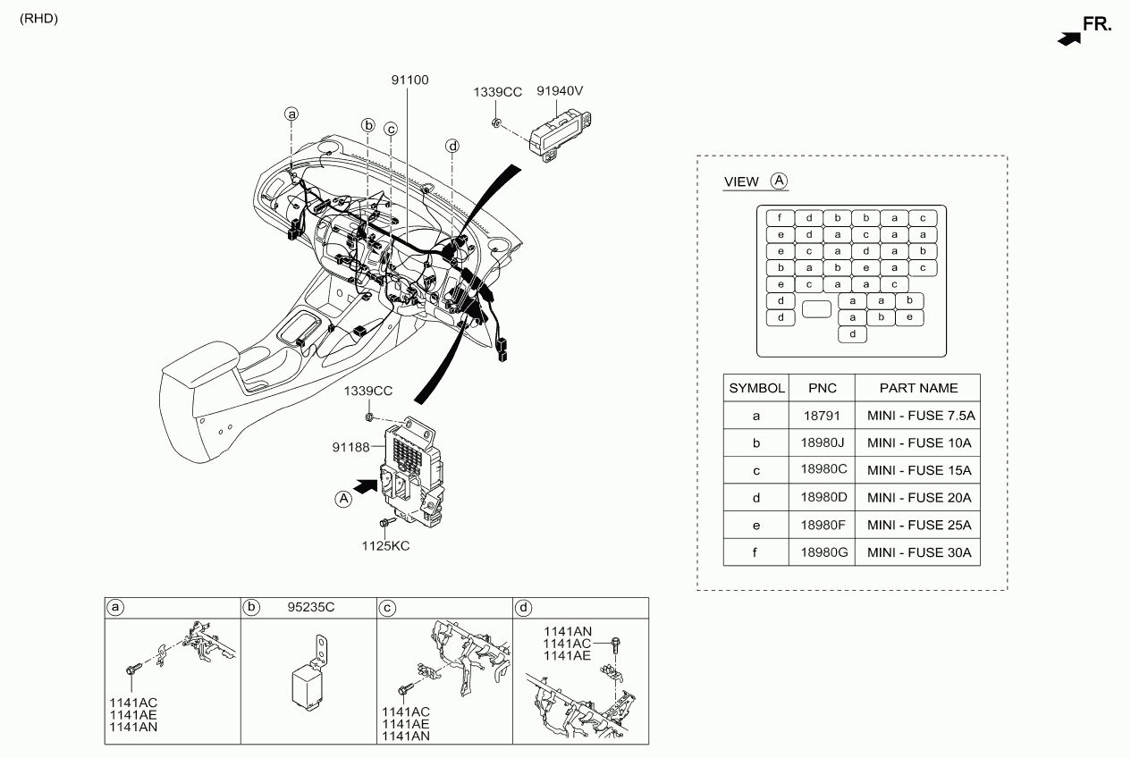 Блок предохранителей для Киа Церато 2008-2013