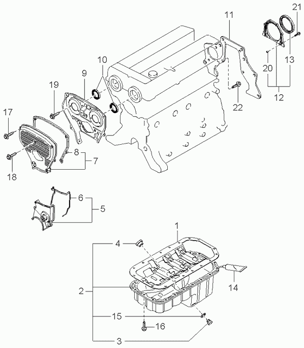 Клапанная крышка для Киа Спортейдж 1993-2006