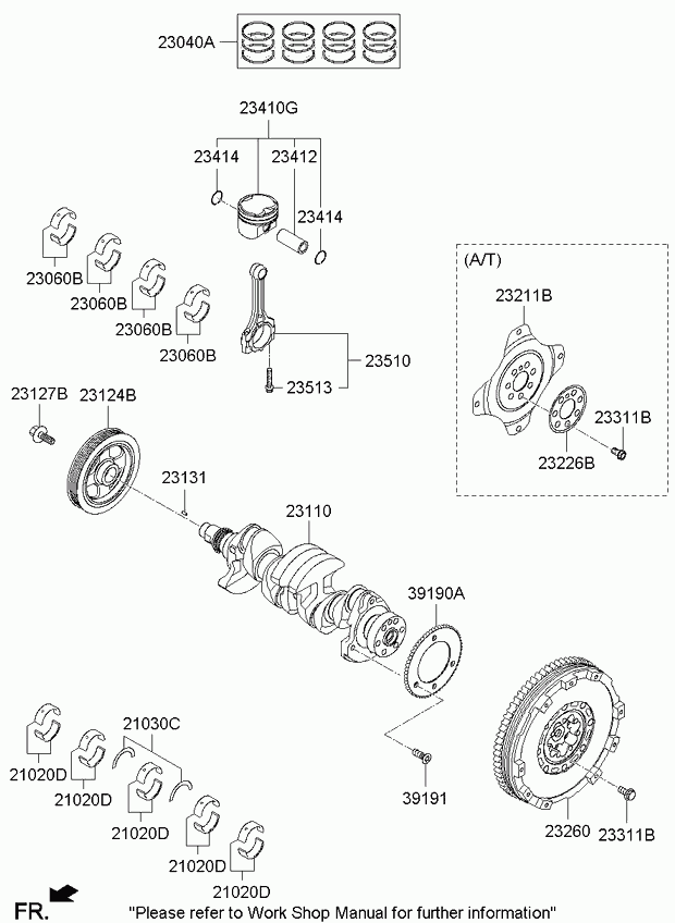 Поршень в сборе для Киа Спортейдж 2014-2016