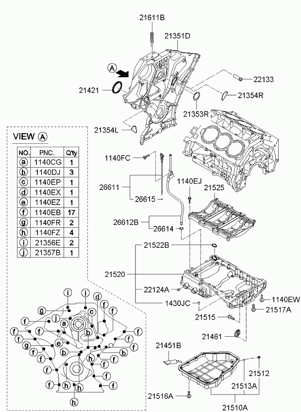 Крышка ГРМ для Киа Опирус 2006-2011