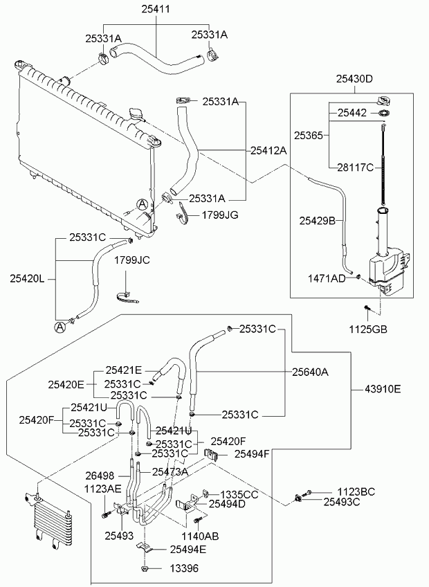 Бачок расширительный для Киа Опирус 2006-2011