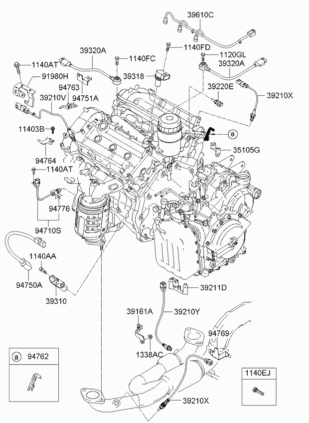 Датчик положения распредвала для Киа Опирус 2006-2011