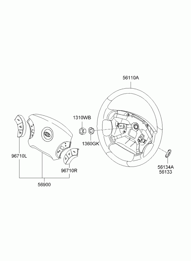 Руль для Киа Опирус 2006-2011