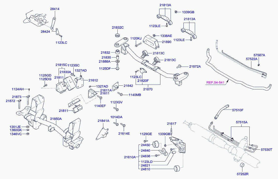 Подушка двигателя передняя для Хендай H1 Старекс 2004-2007