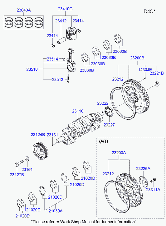 Коленвал для Хендай H1 Старекс 2004-2007