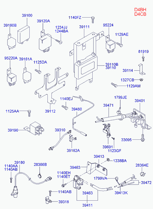 Датчик положения распредвала для Хендай H1 Старекс 2004-2007