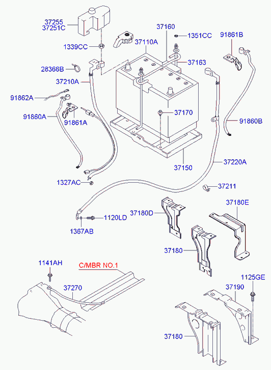 Аккумулятор для Хендай H1 Старекс 2004-2007