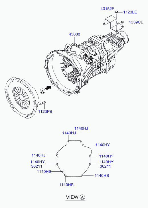 Механическая коробка передач в сборе для Хендай H1 Старекс 2004-2007