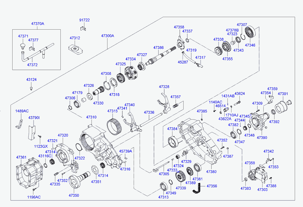 Раздаточная коробка для Хендай H1 Старекс 2004-2007