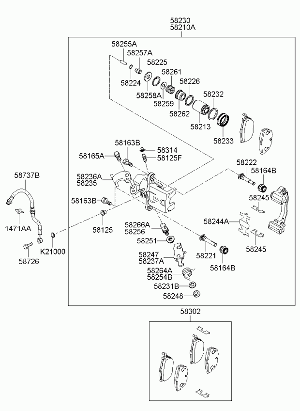 Колодки тормозные задние для Хендай H1 Старекс 2004-2007