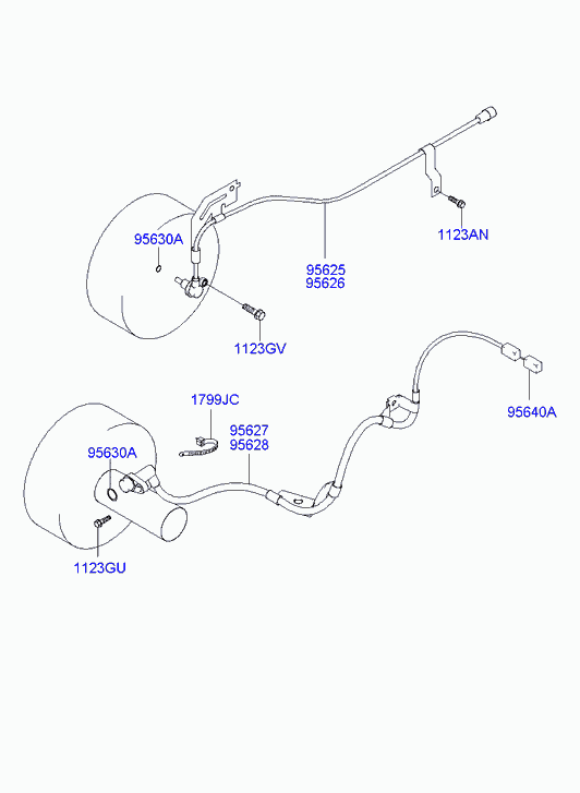 Датчик АБС передний правый для Хендай H1 Старекс 2004-2007