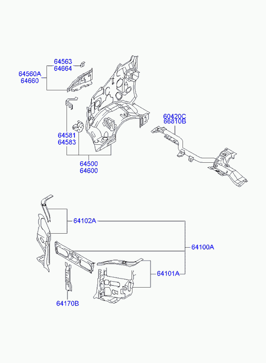 Панель передняя, телевизор для Хендай H1 Старекс 2004-2007