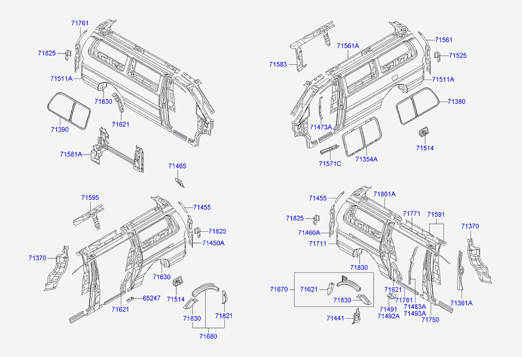 Крыло заднее левое для Хендай H1 Старекс 2004-2007