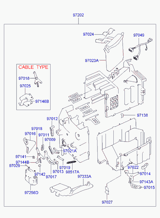 Радиатор отопителя для Хендай H1 Старекс 2004-2007