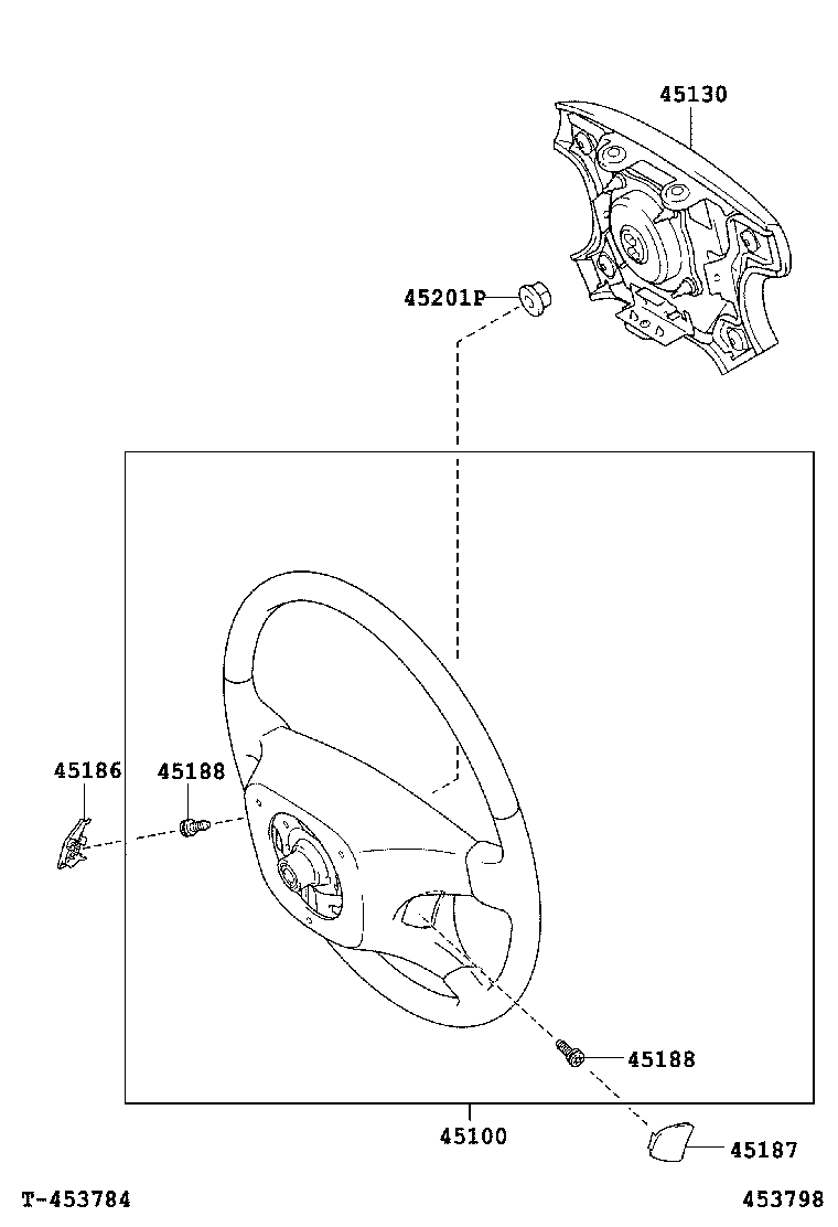 Подушка безопасности водителя для Тойота Камри 2001-2006