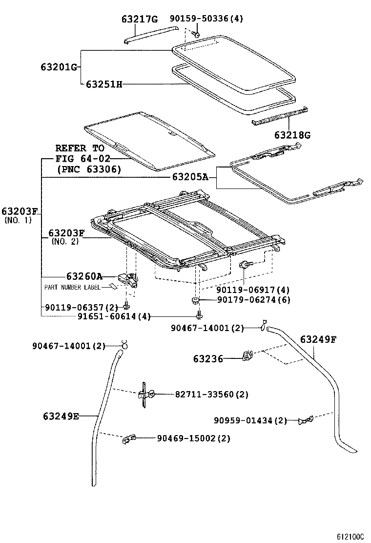 Люк для Тойота Камри 2001-2006