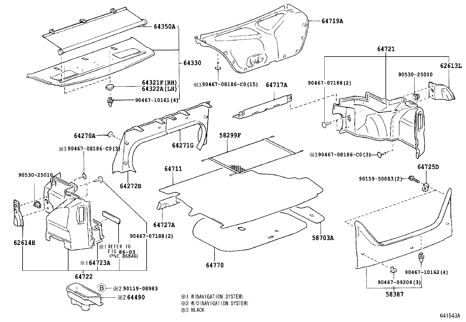 Полка багажника для Тойота Камри 2001-2006