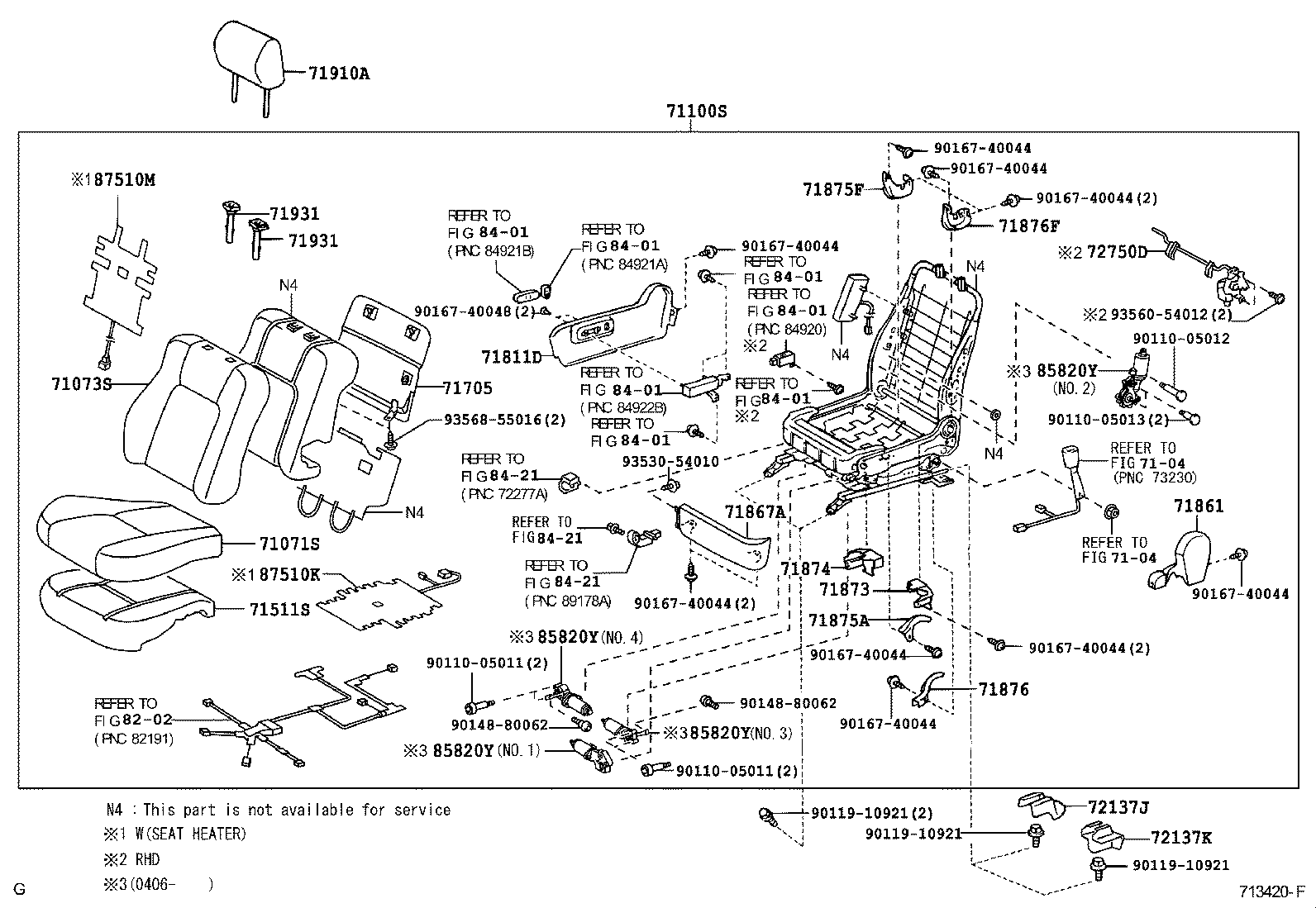 Подушка сиденья водителя для Тойота Камри 2001-2006