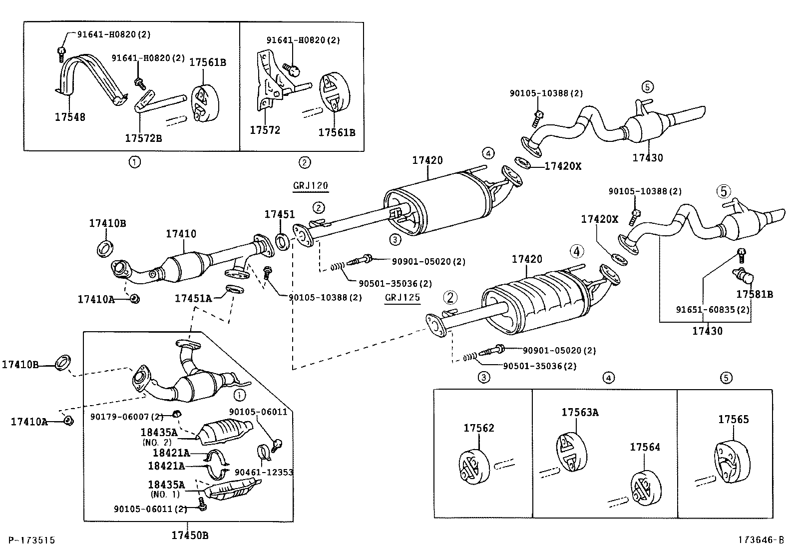 Глушитель основной для Тойота Ленд Крузер Прадо 2007-2009