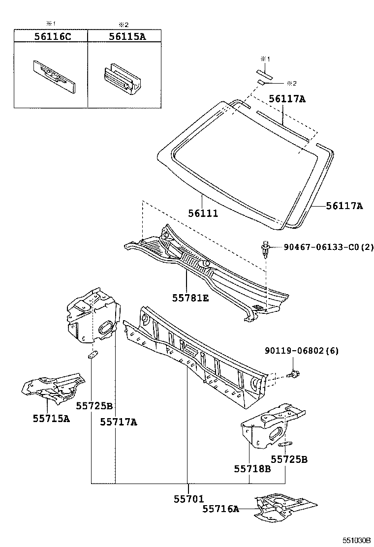 Лобовое стекло для Тойота Ленд Крузер Прадо 2007-2009