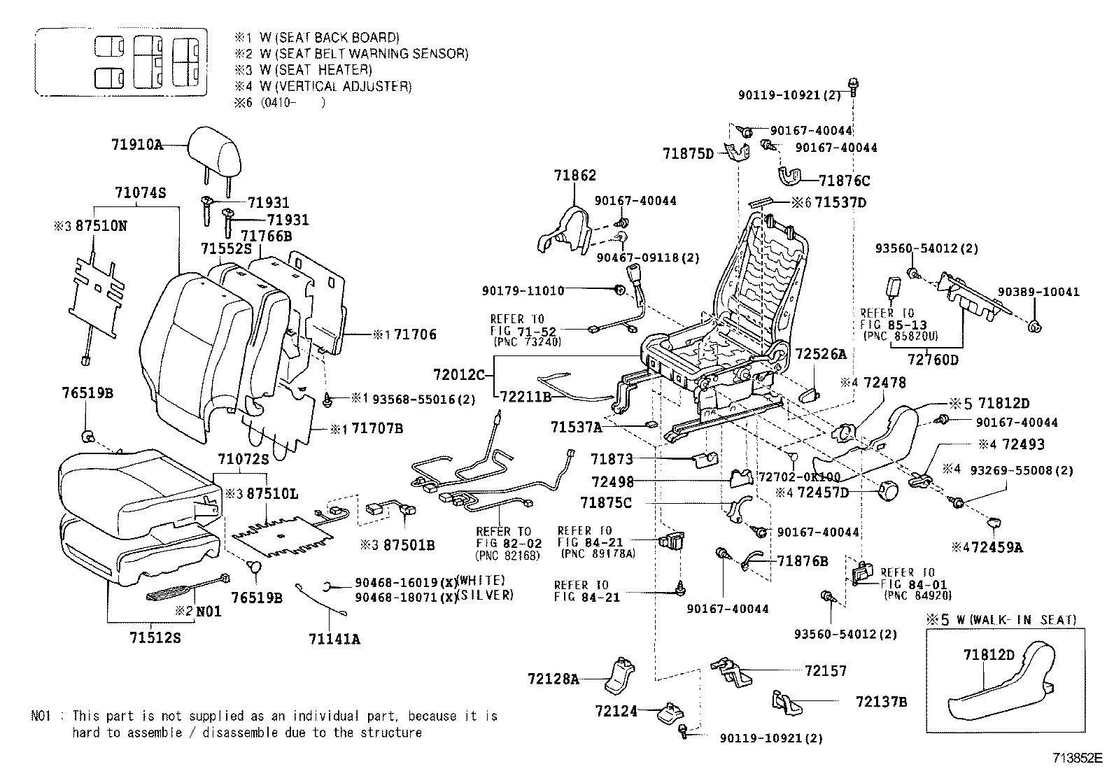 Спинка сиденья водителя для Тойота Ленд Крузер Прадо 2007-2009