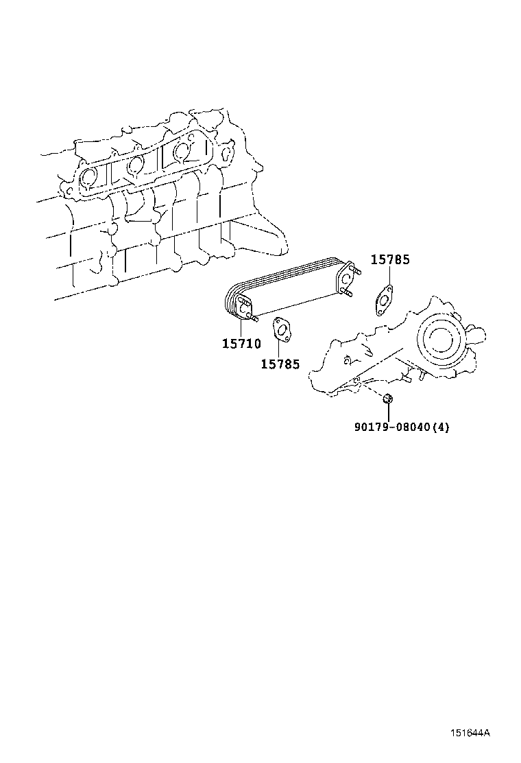 Радиатор масляный для Тойота Ленд Крузер Прадо 2009-2013