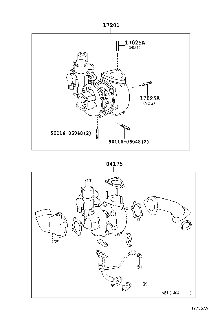 Турбокомпрессор для Тойота Ленд Крузер Прадо 2009-2013