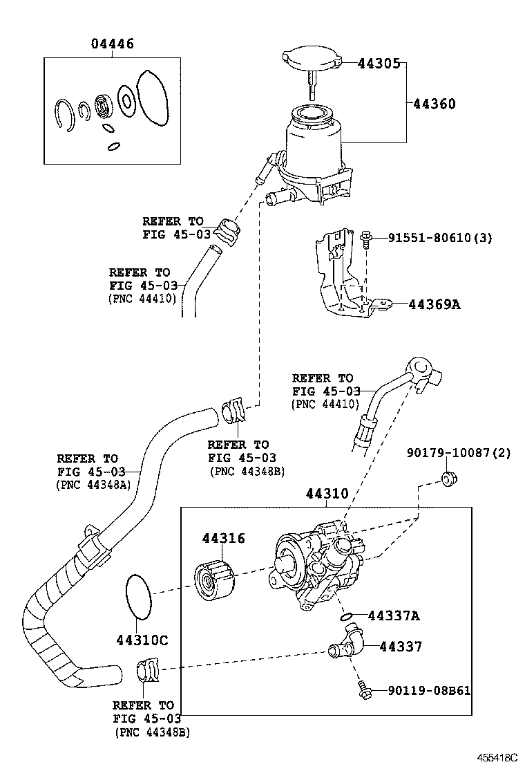 Насос ГУР для Тойота Ленд Крузер Прадо 2009-2013