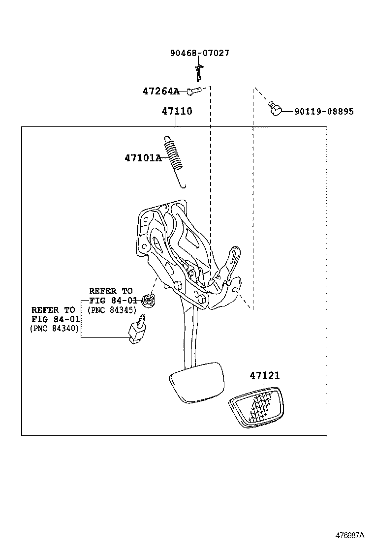 Педаль тормоза для Тойота Ленд Крузер Прадо 2009-2013