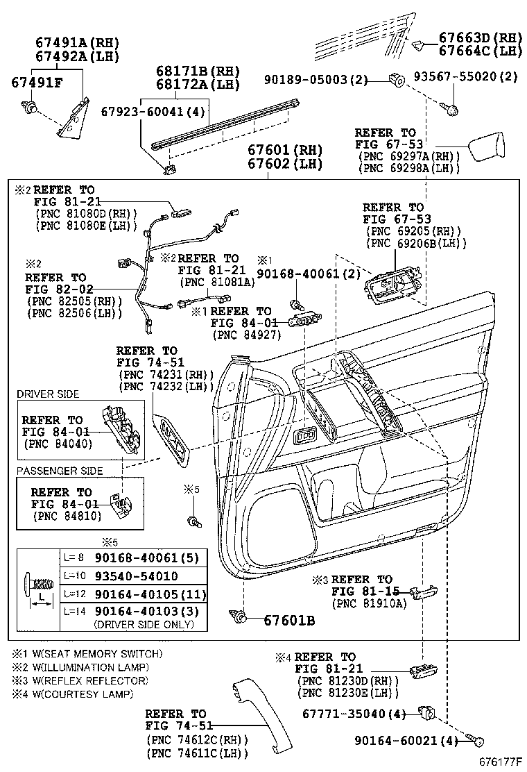 Панель отделки передней левой двери для Тойота Ленд Крузер Прадо 2009-2013