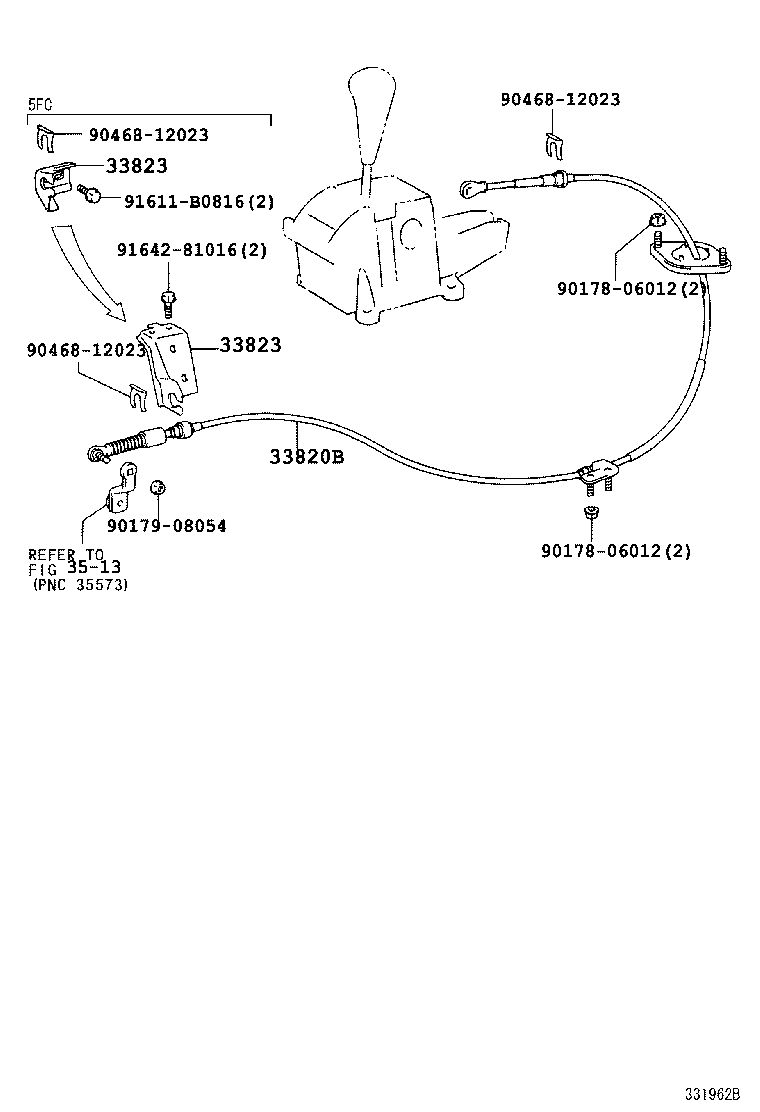 Трос переключения скоростей для Тойота Ленд Крузер Прадо 2002-2007