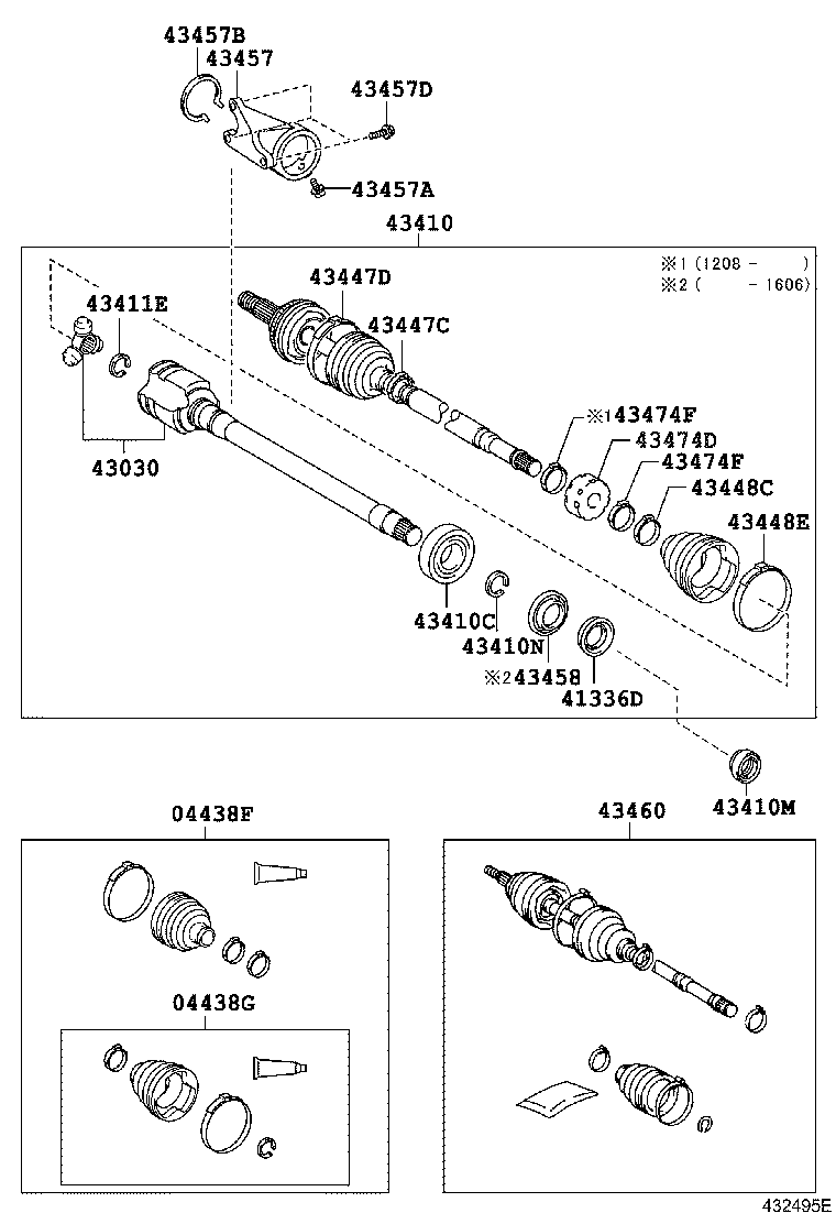 Шрус наружный передний для Тойота Камри 2011-2014