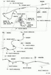 Трос левый стояночного, ручного тормоза для Тойота Камри 2011-2014